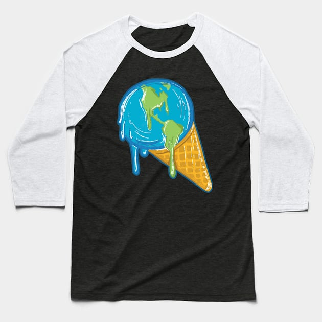 Global Warming Baseball T-Shirt by Noveldesigns